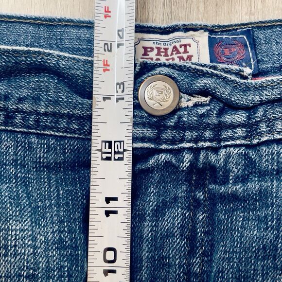 Phat Farm Jeans Mens 38 x 34 Vtg 90s Y2K Distressed Streetwear Libra Cut Hip Hop - Picture 13 of 13